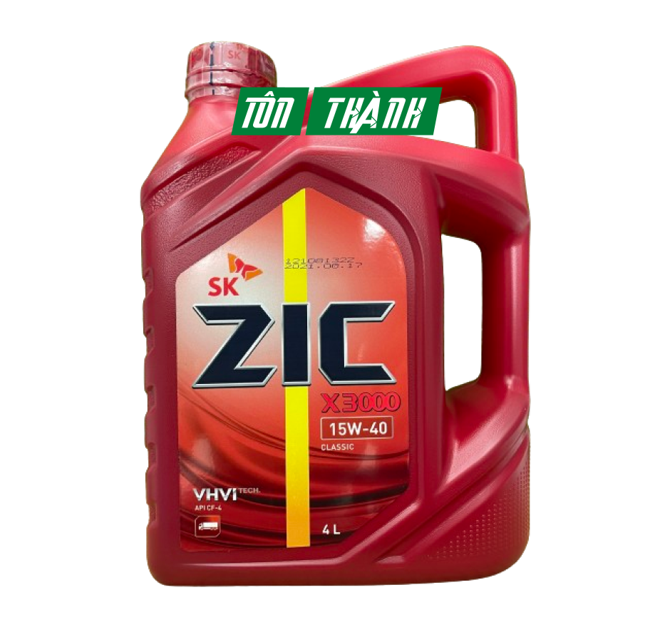  DẦU ĐỘNG CƠ Ô TÔ SK ZIC X3000 15W40 (4 LÍT)
