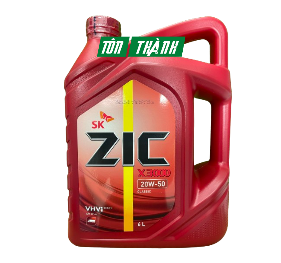 DẦU ĐỘNG CƠ Ô TÔ SK ZIC X3000 20W50 (6 LÍT)