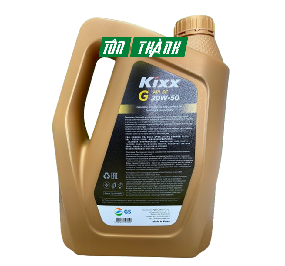 DẦU ĐỘNG CƠ XĂNG KIXX G SF/CF 20W50 (5 LÍT)
