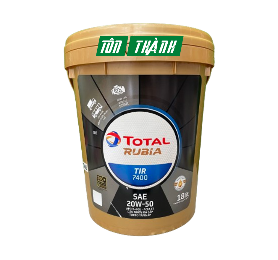 DẦU ĐỘNG CƠ TOTAL RUBIA TIR 7400 20W-50 (18 LÍT)